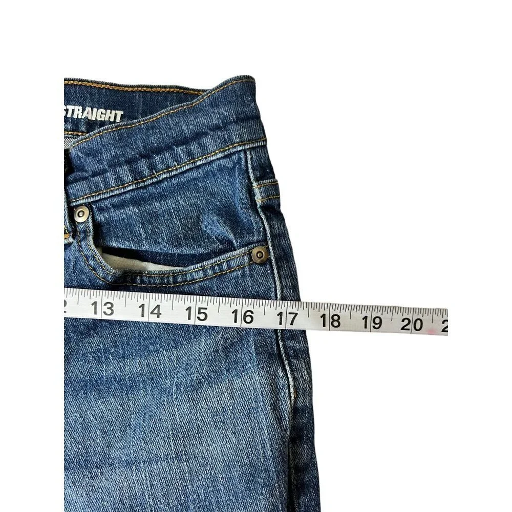 George Men's Straight Leg Blue Jeans